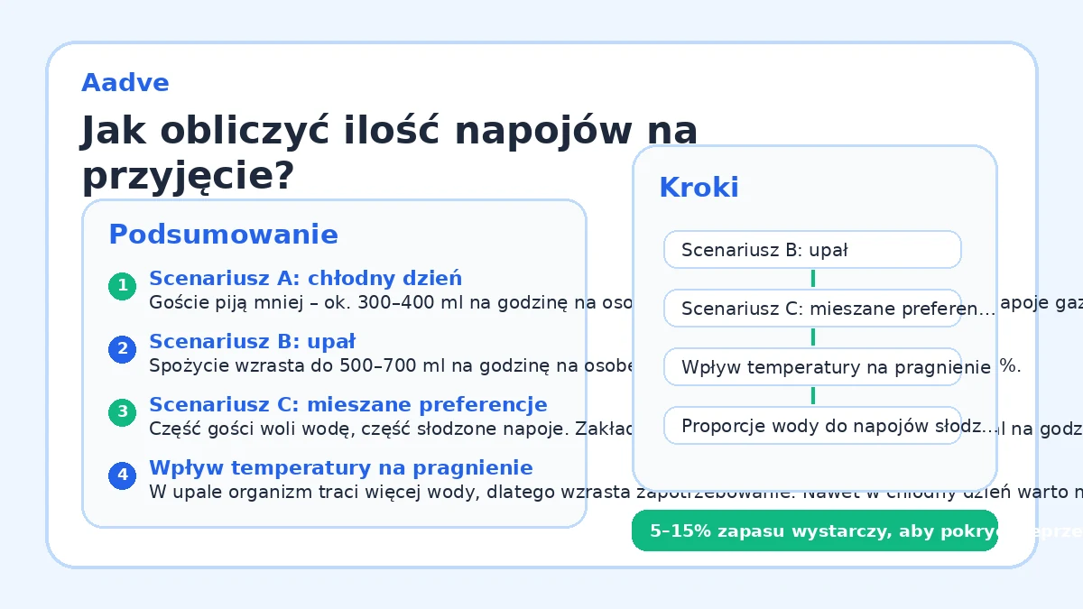 Jak obliczyć ilość napojów na przyjęcie?