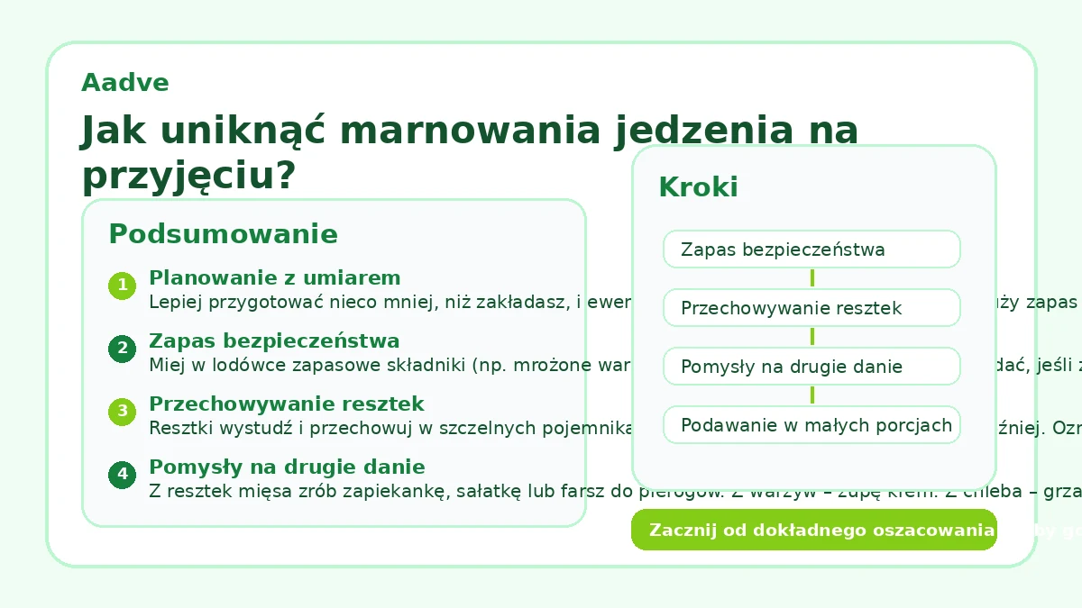 Jak uniknąć marnowania jedzenia na przyjęciu?