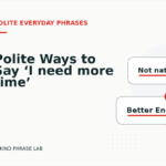 Polite Ways to Say ‘I need more time’