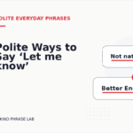Polite Ways to Say ‘Let me know’