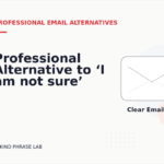 Professional Alternative to ‘I am not sure’