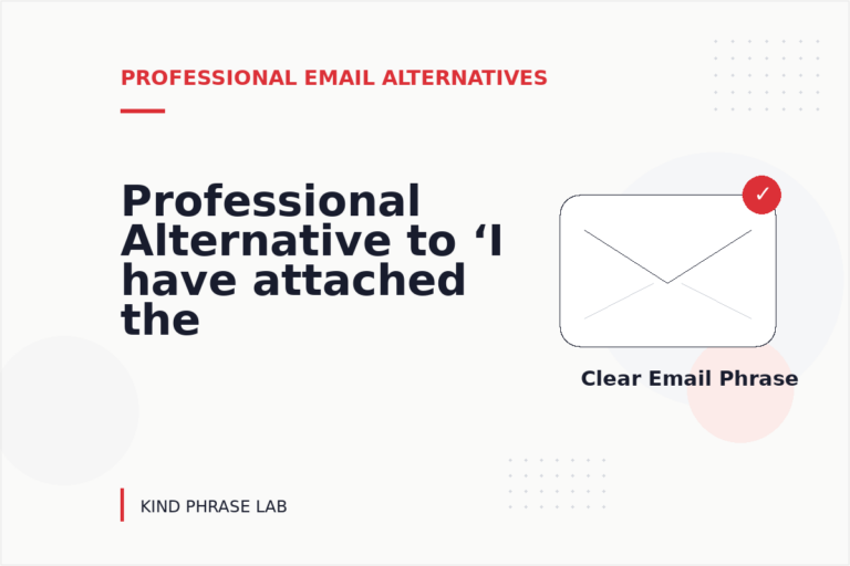 Professional Alternative to ‘I have attached the file’