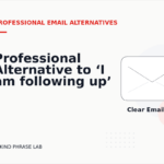 Professional Alternative to ‘I am following up’