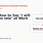 How to Say ‘I will be late’ at Work