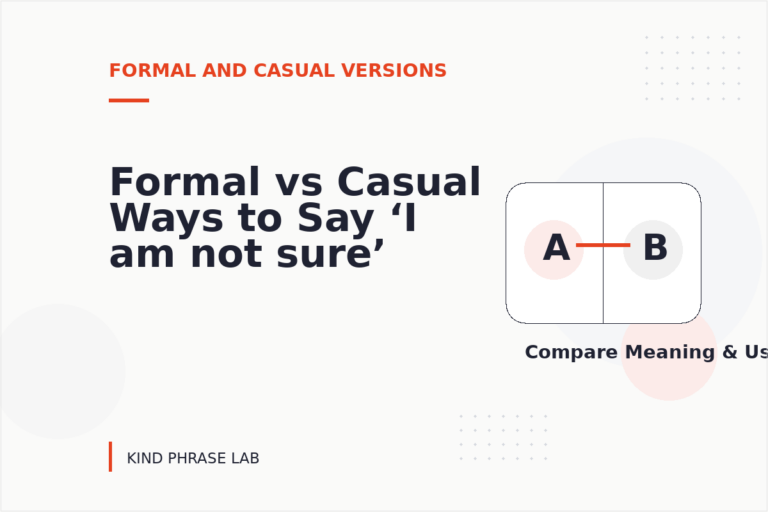 Formal vs Casual Ways to Say ‘I am not sure’ Formal vs Casual Ways to Say ‘I am not sure’