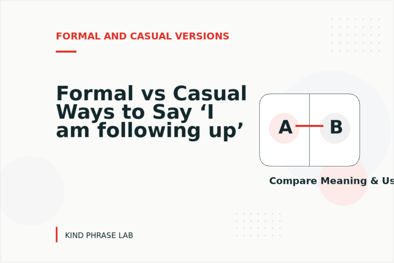 Formal vs Casual Ways to Say ‘I am following up’