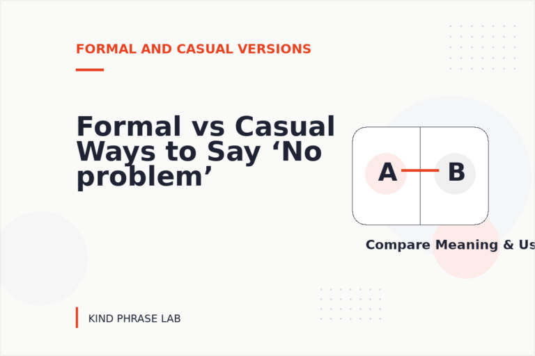 Formal vs Casual Ways to Say ‘No problem’
